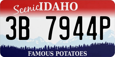ID license plate 3B7944P