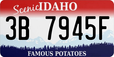 ID license plate 3B7945F