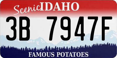 ID license plate 3B7947F