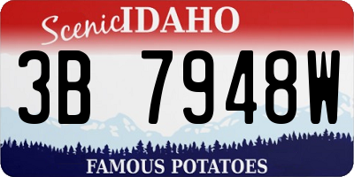 ID license plate 3B7948W