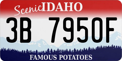ID license plate 3B7950F