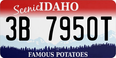 ID license plate 3B7950T