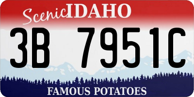 ID license plate 3B7951C