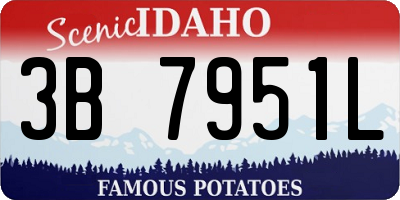 ID license plate 3B7951L