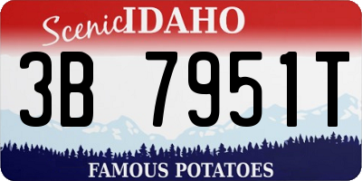 ID license plate 3B7951T