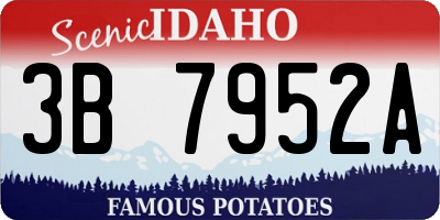 ID license plate 3B7952A