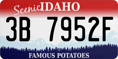 ID license plate 3B7952F