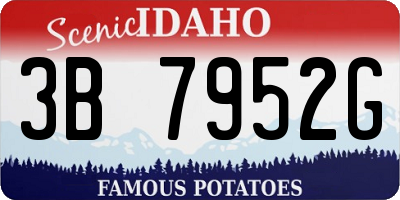 ID license plate 3B7952G