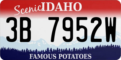 ID license plate 3B7952W