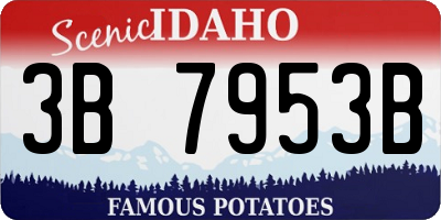 ID license plate 3B7953B