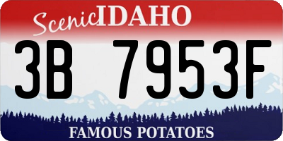 ID license plate 3B7953F