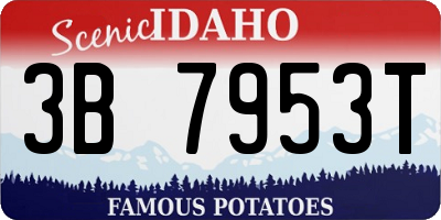 ID license plate 3B7953T