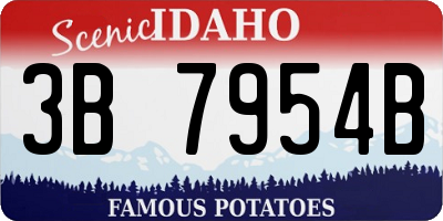 ID license plate 3B7954B