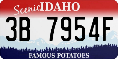 ID license plate 3B7954F