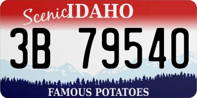 ID license plate 3B7954O