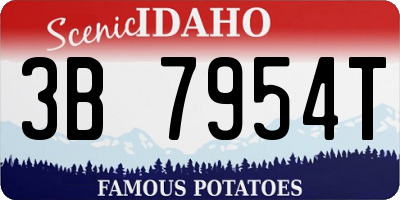 ID license plate 3B7954T