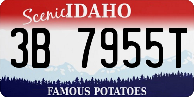 ID license plate 3B7955T