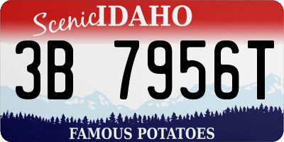 ID license plate 3B7956T