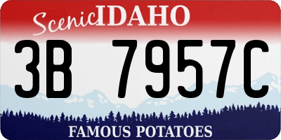 ID license plate 3B7957C