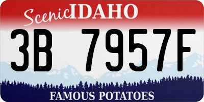ID license plate 3B7957F
