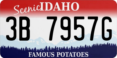 ID license plate 3B7957G