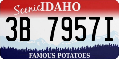 ID license plate 3B7957I