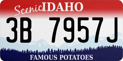 ID license plate 3B7957J
