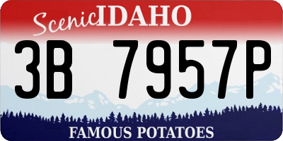 ID license plate 3B7957P