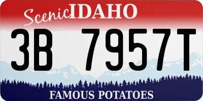 ID license plate 3B7957T