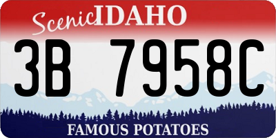 ID license plate 3B7958C