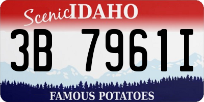 ID license plate 3B7961I
