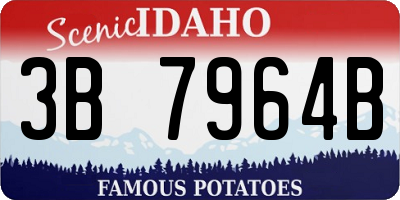 ID license plate 3B7964B
