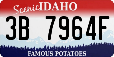 ID license plate 3B7964F