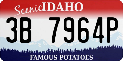 ID license plate 3B7964P