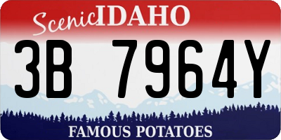 ID license plate 3B7964Y