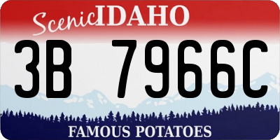 ID license plate 3B7966C