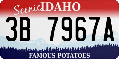 ID license plate 3B7967A