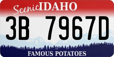 ID license plate 3B7967D