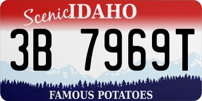 ID license plate 3B7969T