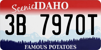 ID license plate 3B7970T