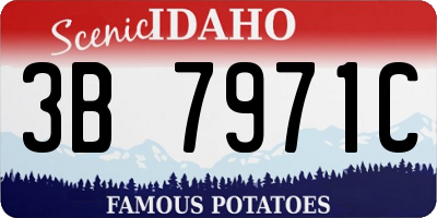 ID license plate 3B7971C