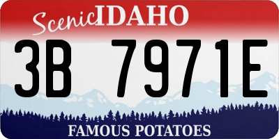 ID license plate 3B7971E