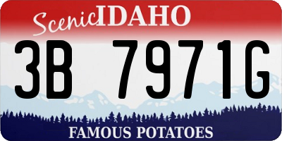 ID license plate 3B7971G