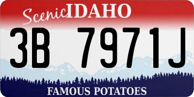 ID license plate 3B7971J