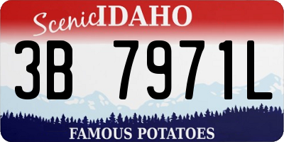 ID license plate 3B7971L