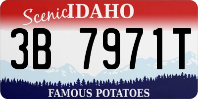 ID license plate 3B7971T