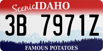 ID license plate 3B7971Z