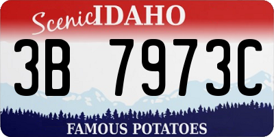 ID license plate 3B7973C