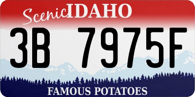 ID license plate 3B7975F