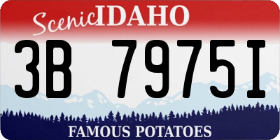 ID license plate 3B7975I